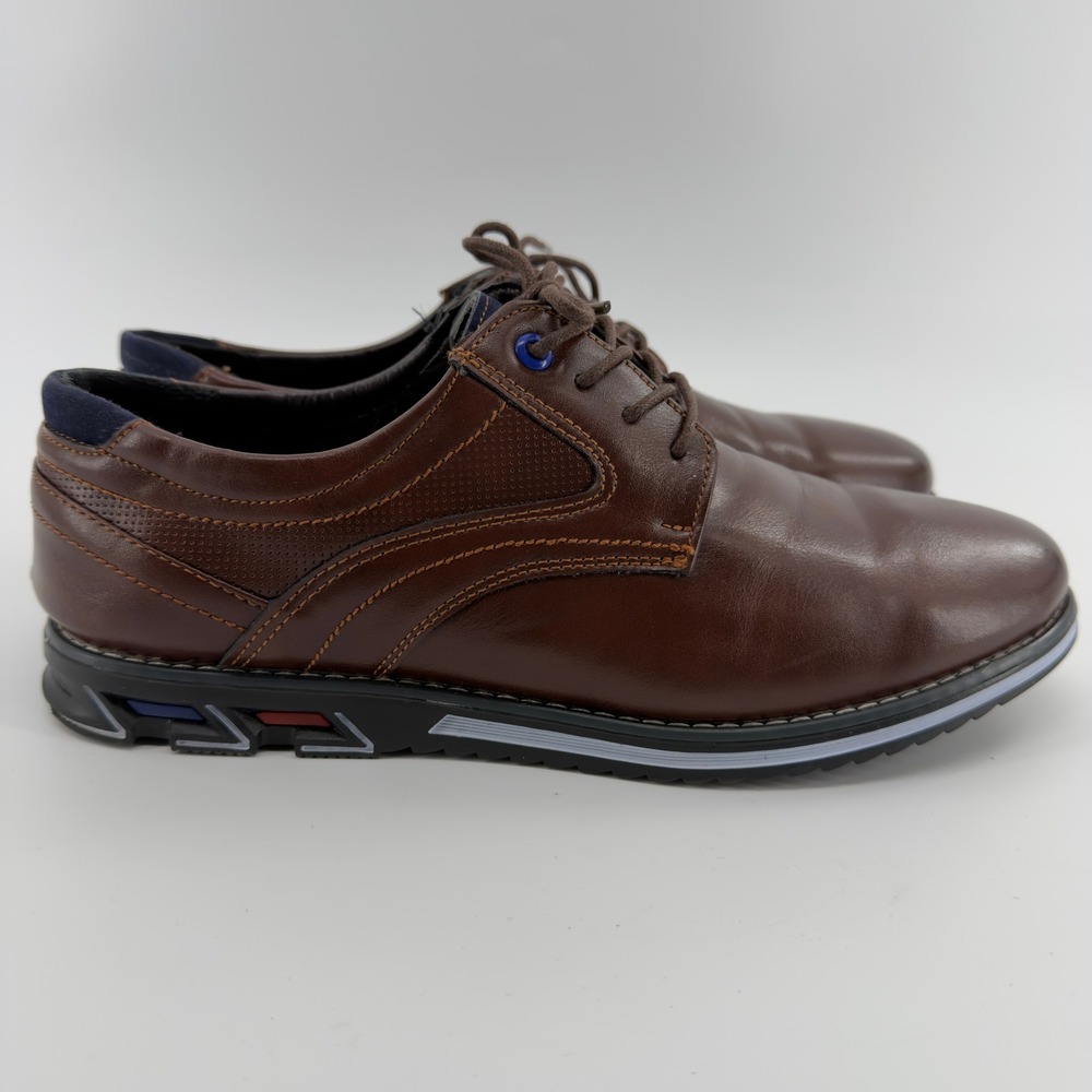 Mens Brown Lace Up‎ Derby Dress Shoes Sneakers Size 43 Comfort Business Casual